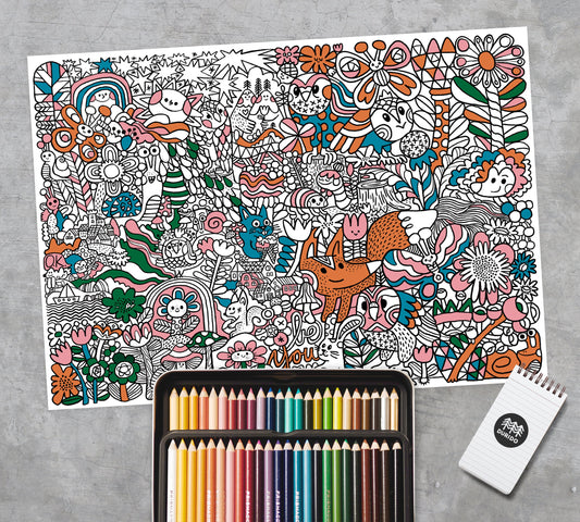 Big Coloring Page for Kids | Giant A2 Colouring Poster