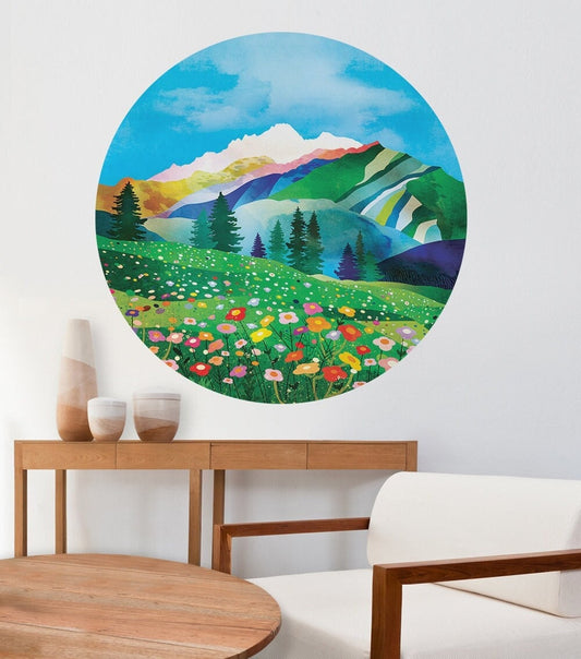 Alpine Flowers Wall Decal | Removable Floral Art