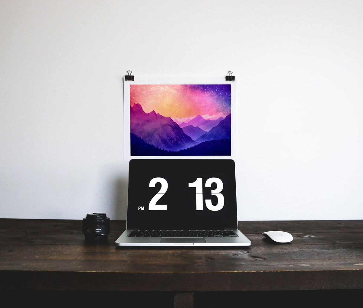 Mountain Landscape Art Print | Illustrated Wall Art