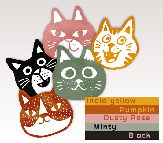 Playful Cat Wall Decals | Set of 15 Removable Stickers