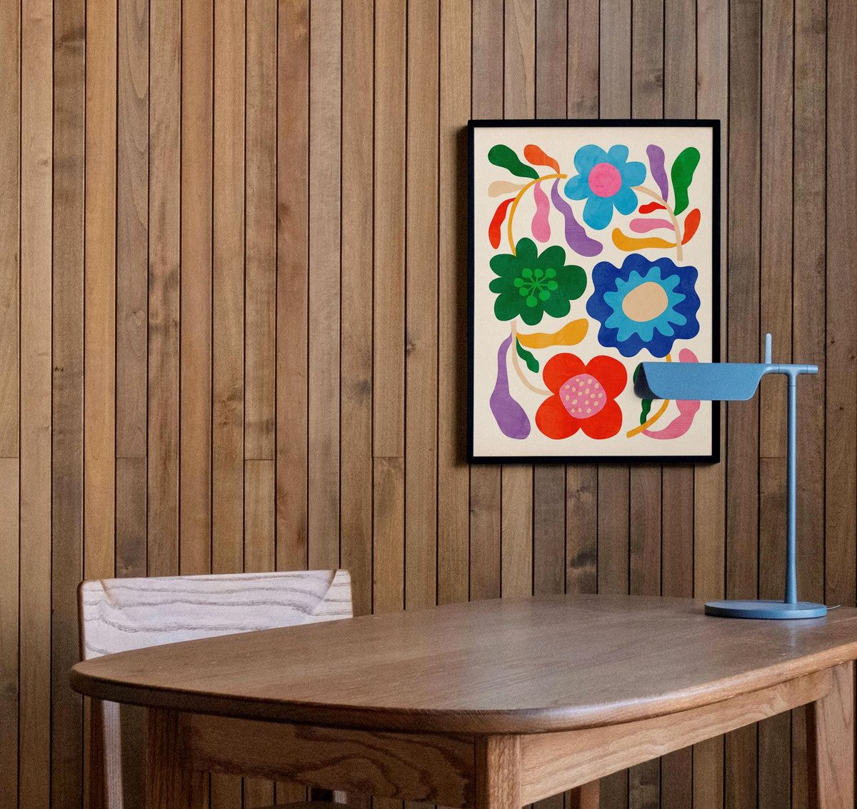 Colorful Summer Flowers Art Print | Floral Wall Decor