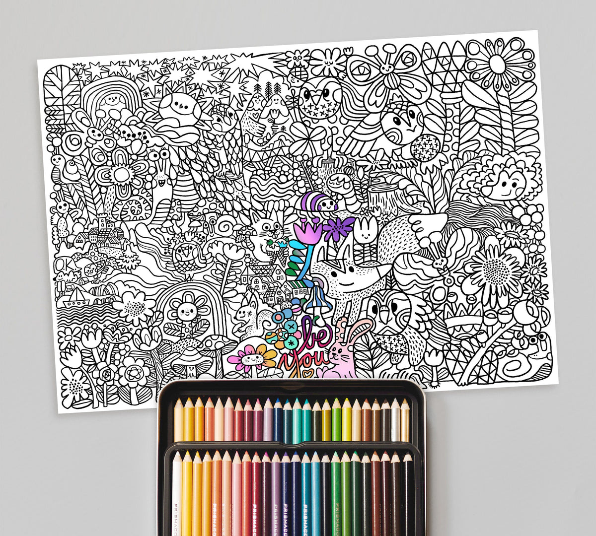 Coloring Pages Set of 2 | Giant A2 Colouring Sheets for Kids