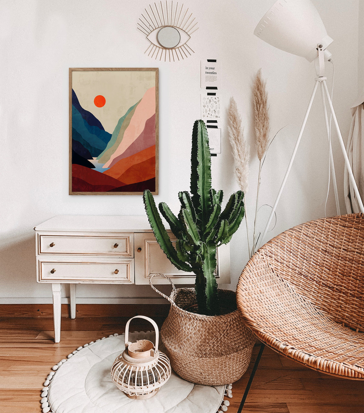 Abstract Mountain Landscape Art Print