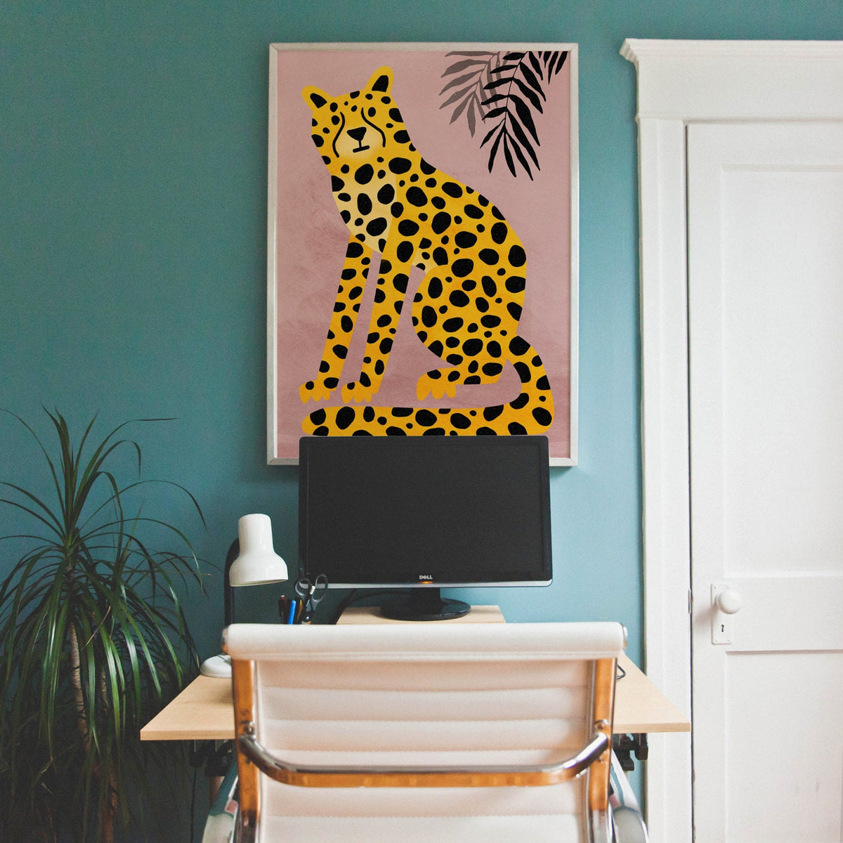 Cheetah Art Print | Wild Cat Illustration Wall Art