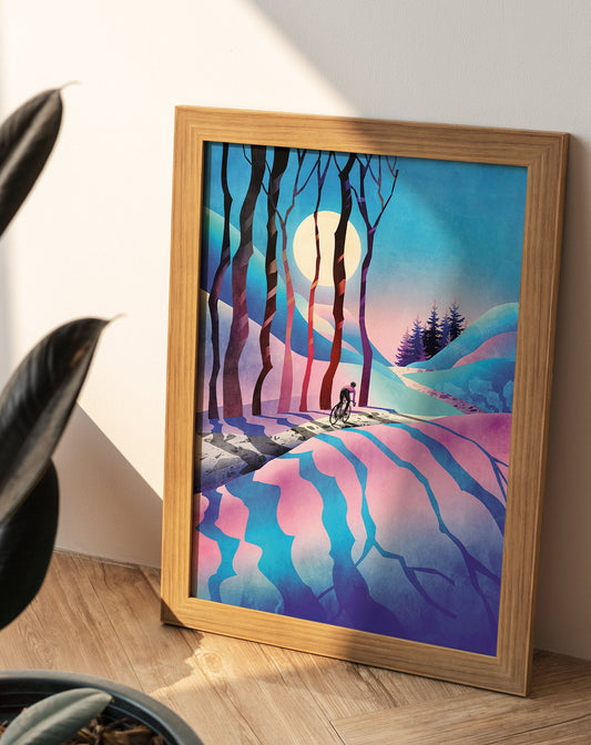 Winter Ride | Cycling Art Print