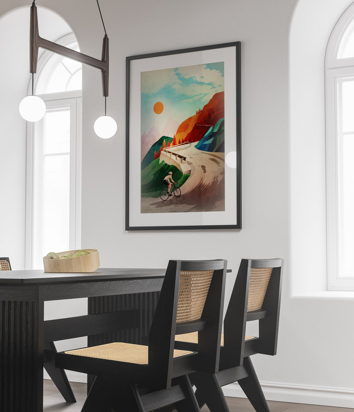 Cycling Art Print | Mountain Ascent Bicycle Wall Art