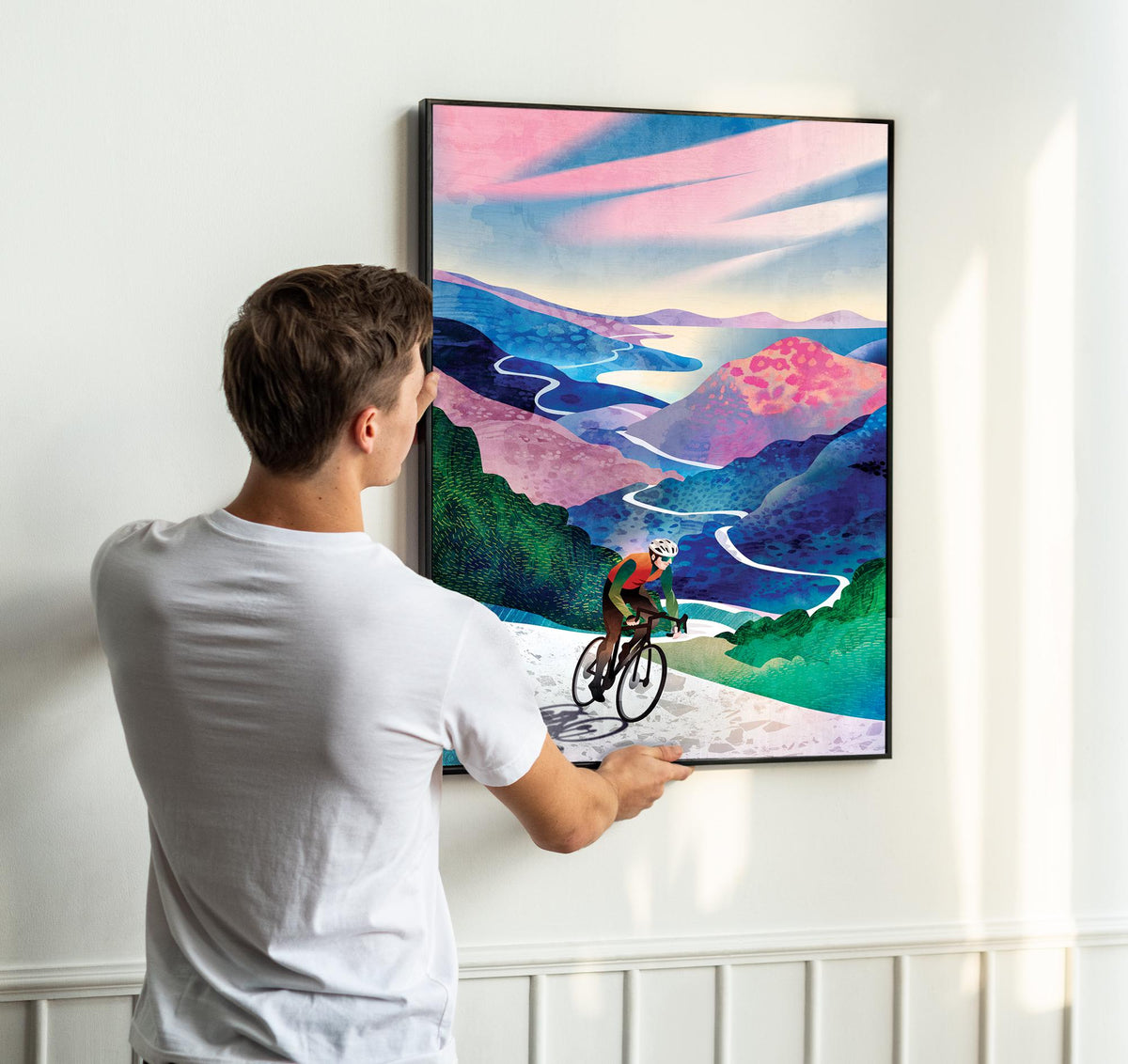 Cycling Art Print | Colder Day Bicycle Ride Wall Art