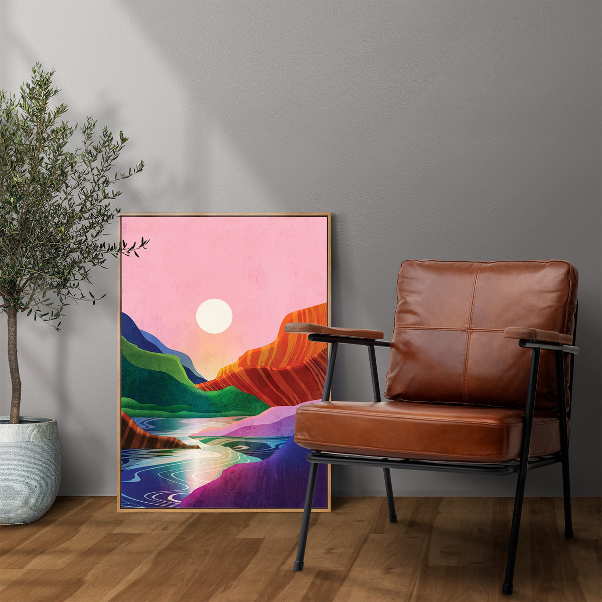 Peaceful Landscape Art Print | Illustrated Wall Art