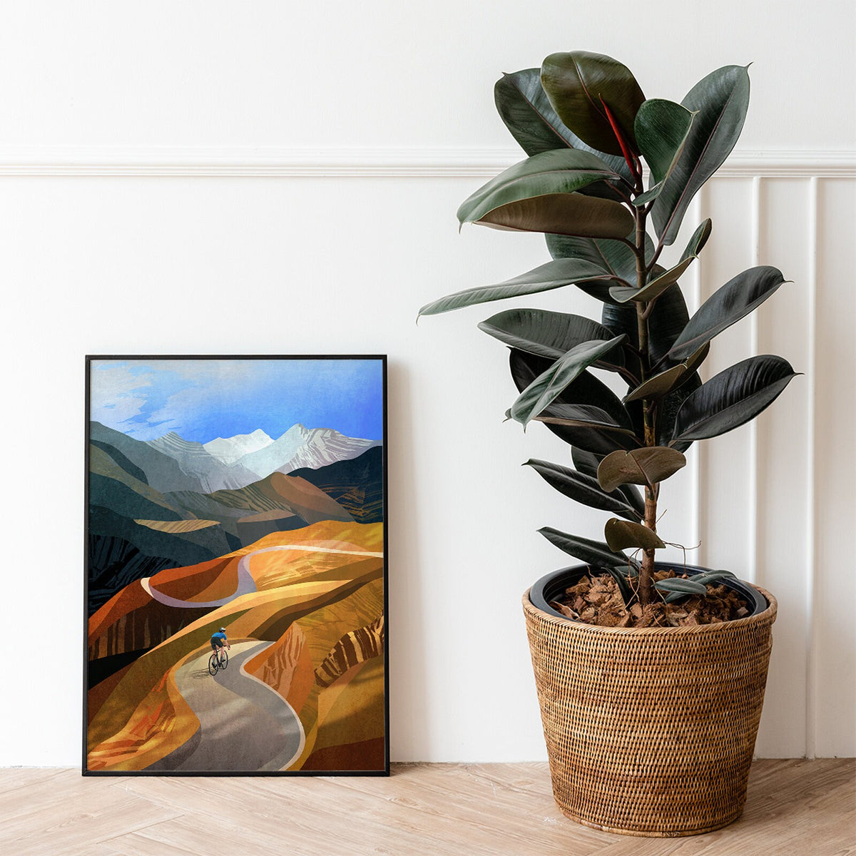 Never Lost on a Bike Art Print | Mountain Cycling Illustration.