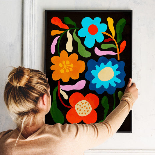 Summer Flowers Fine Art Print | Colorful Floral Wall Art.