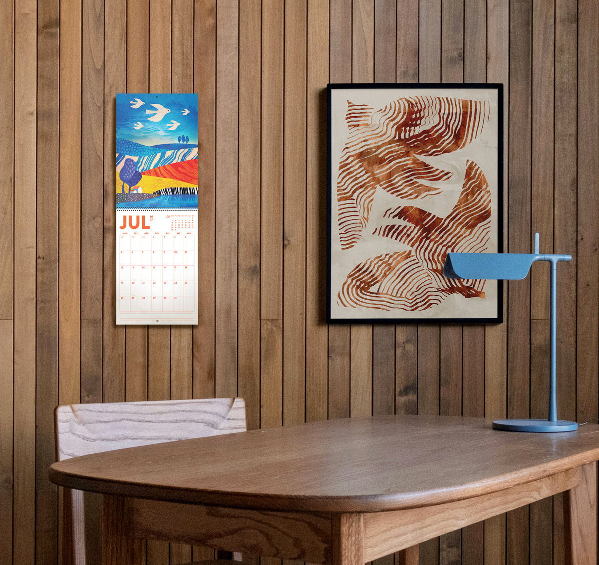 2027 DURIDO Illustrated Wall Calendar. Colorful Landscapes. For nature lovers, hikers, and outdoor souls.