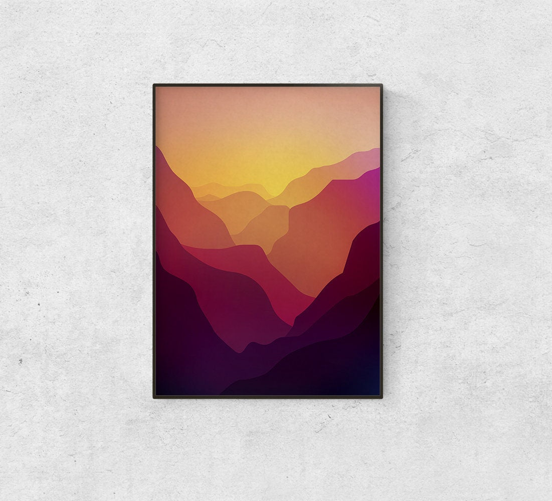 Sunset Valley | Mountain Landscape Art Print