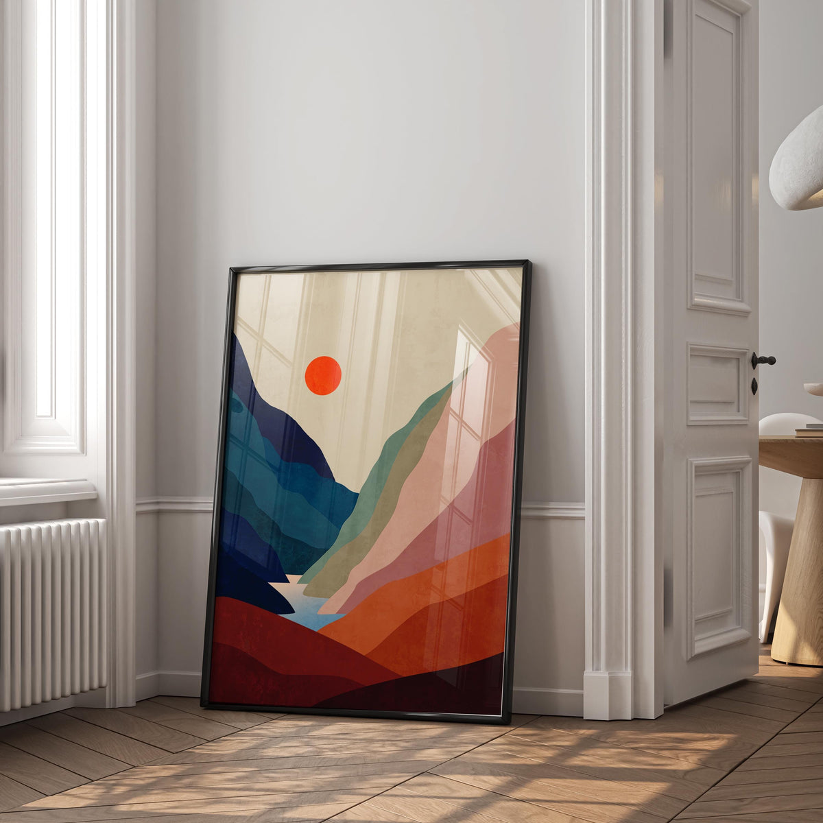 Cycling Art Prints Set | Mountain Landscape Bicycle Wall Art