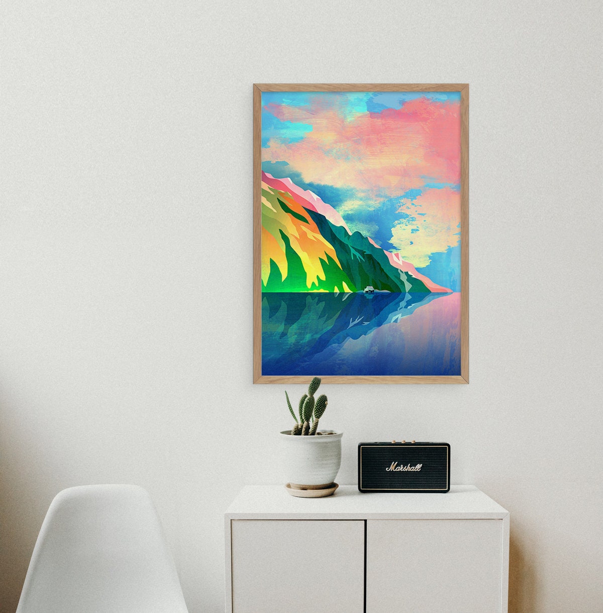 Alpine Lake Art Print | Crystal Clear Water Landscape Wall Art