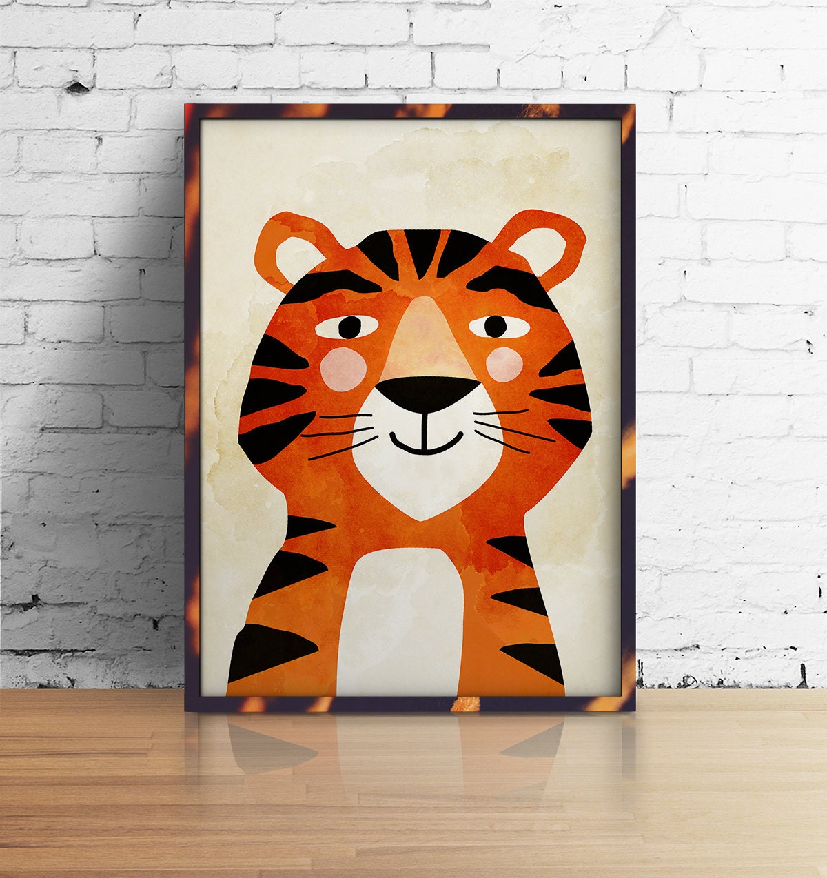 Tiger Art Print | Illustrated Wildlife Wall Art