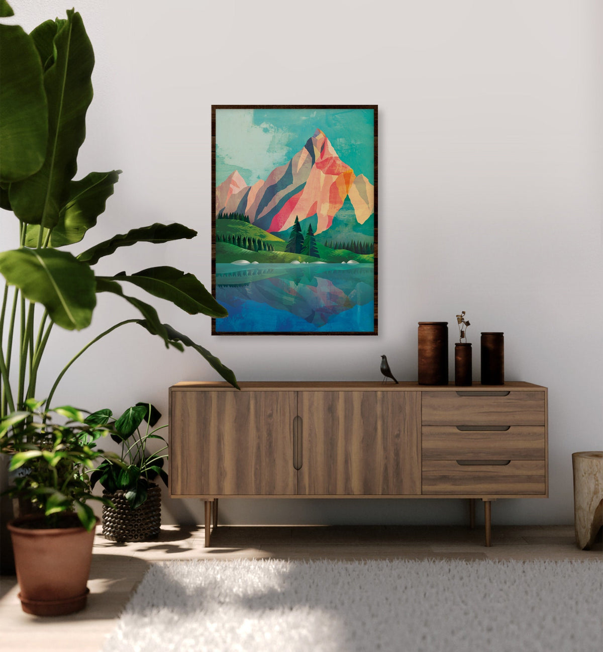 Alpine Lake Art Print | Mountain Landscape Wall Art
