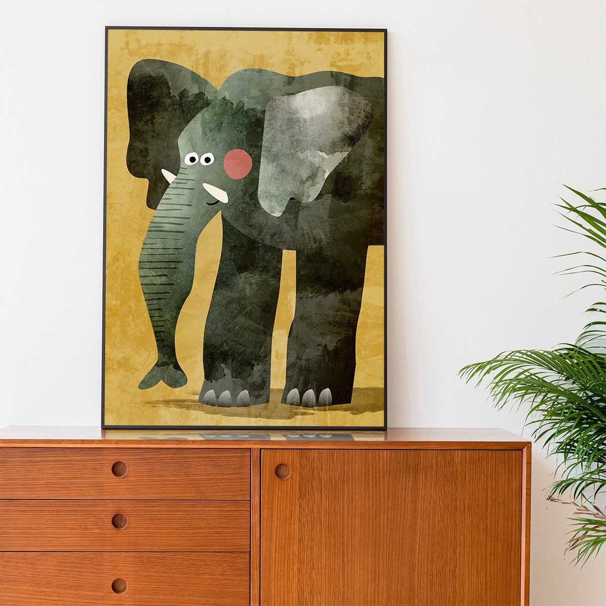 Elephant Nursery Art Print | Kids Room Illustration Wall Art