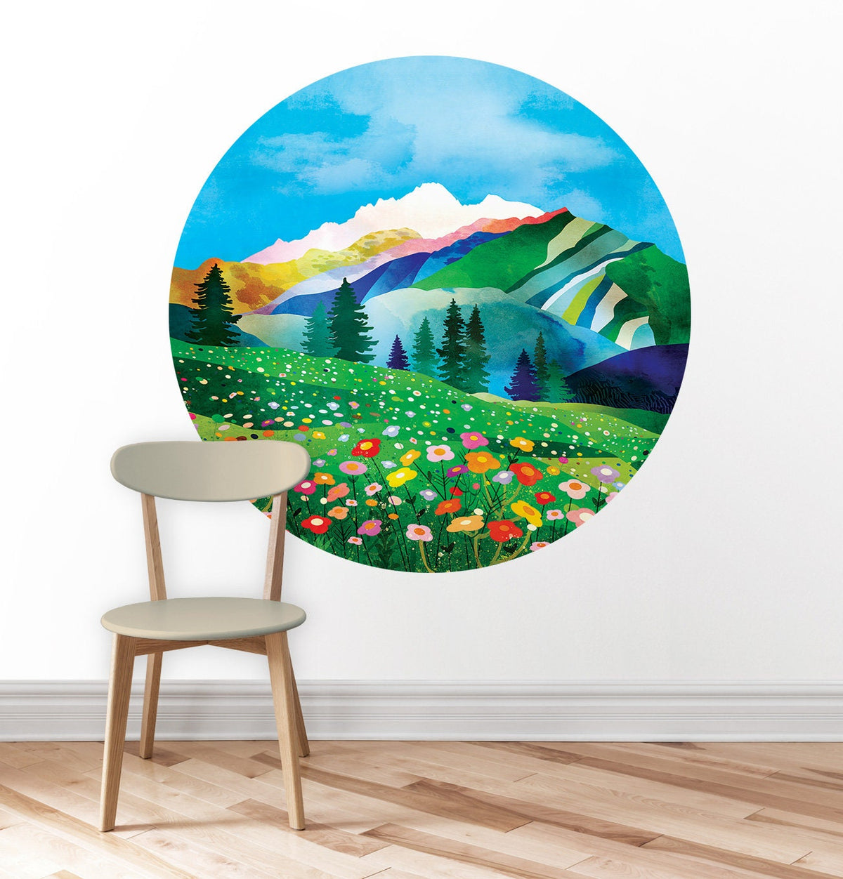 Alpine Flowers Wall Decal | Removable Floral Art