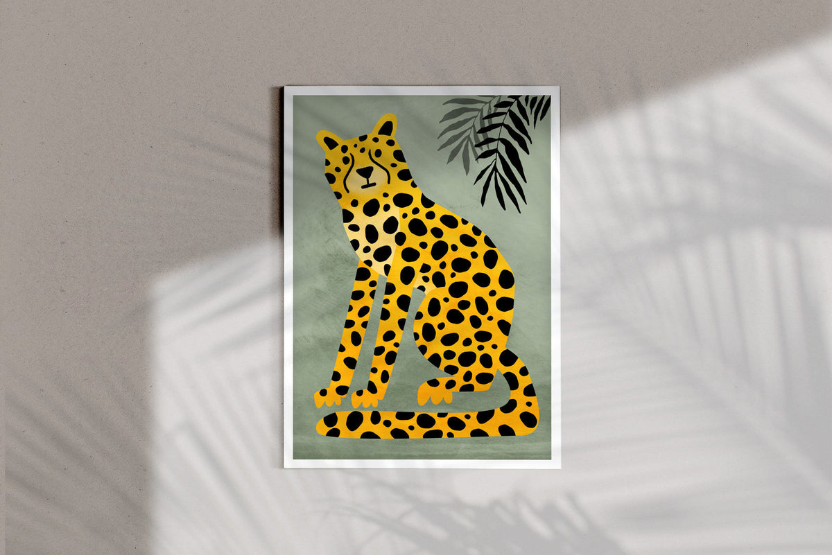 Cheetah Art Print | Wild Cat Illustration