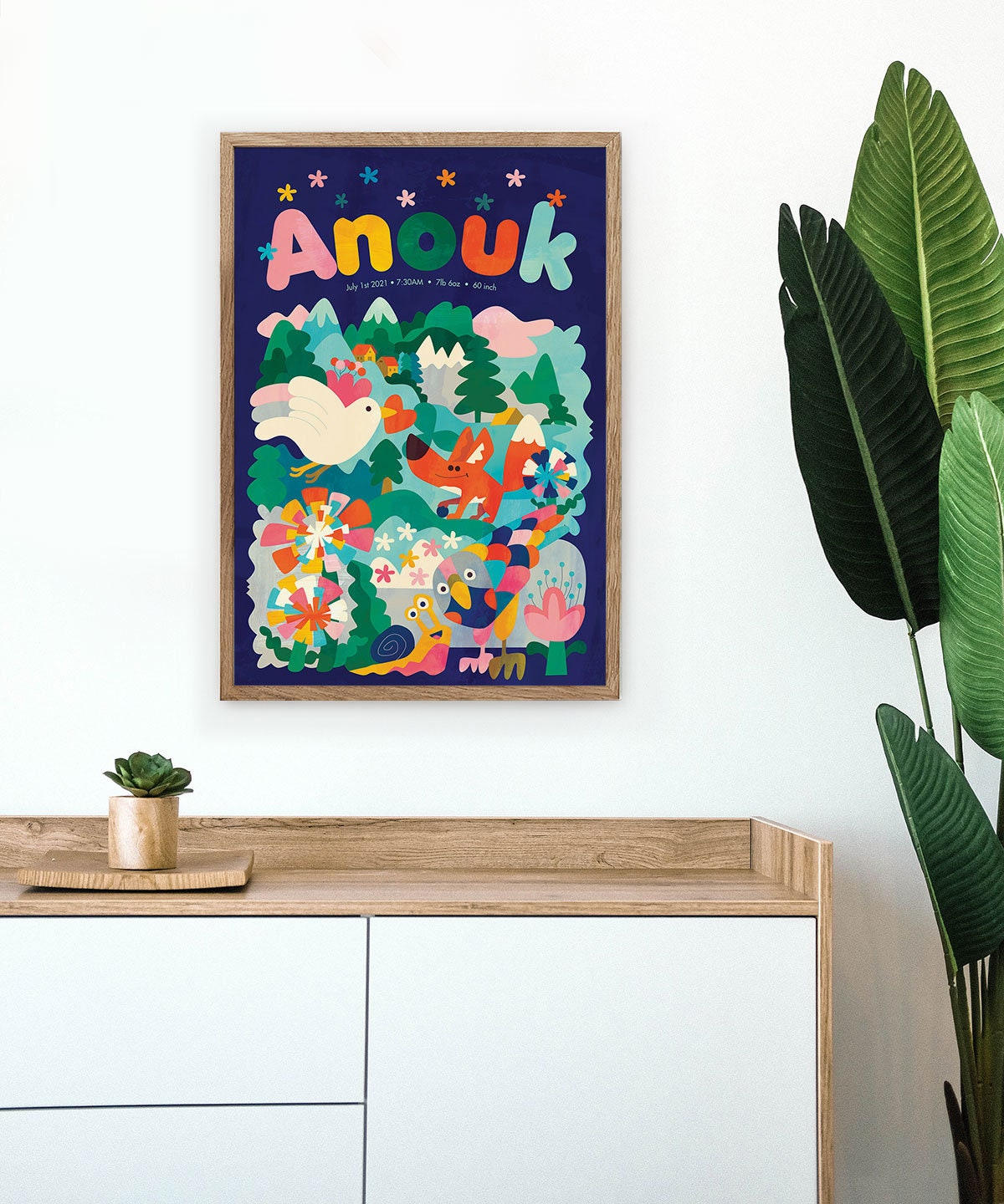 Personalized Name Art Print | Kids’ Room Wall Decor.