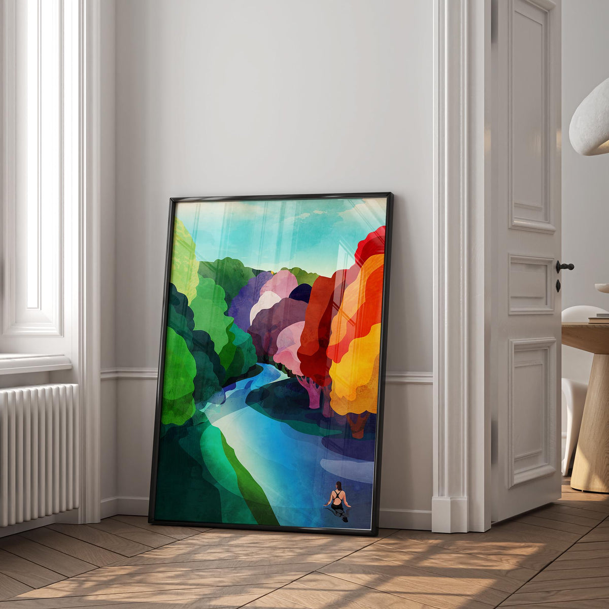 Wild Swimming Art Print | River and Forest Nature Wall Art