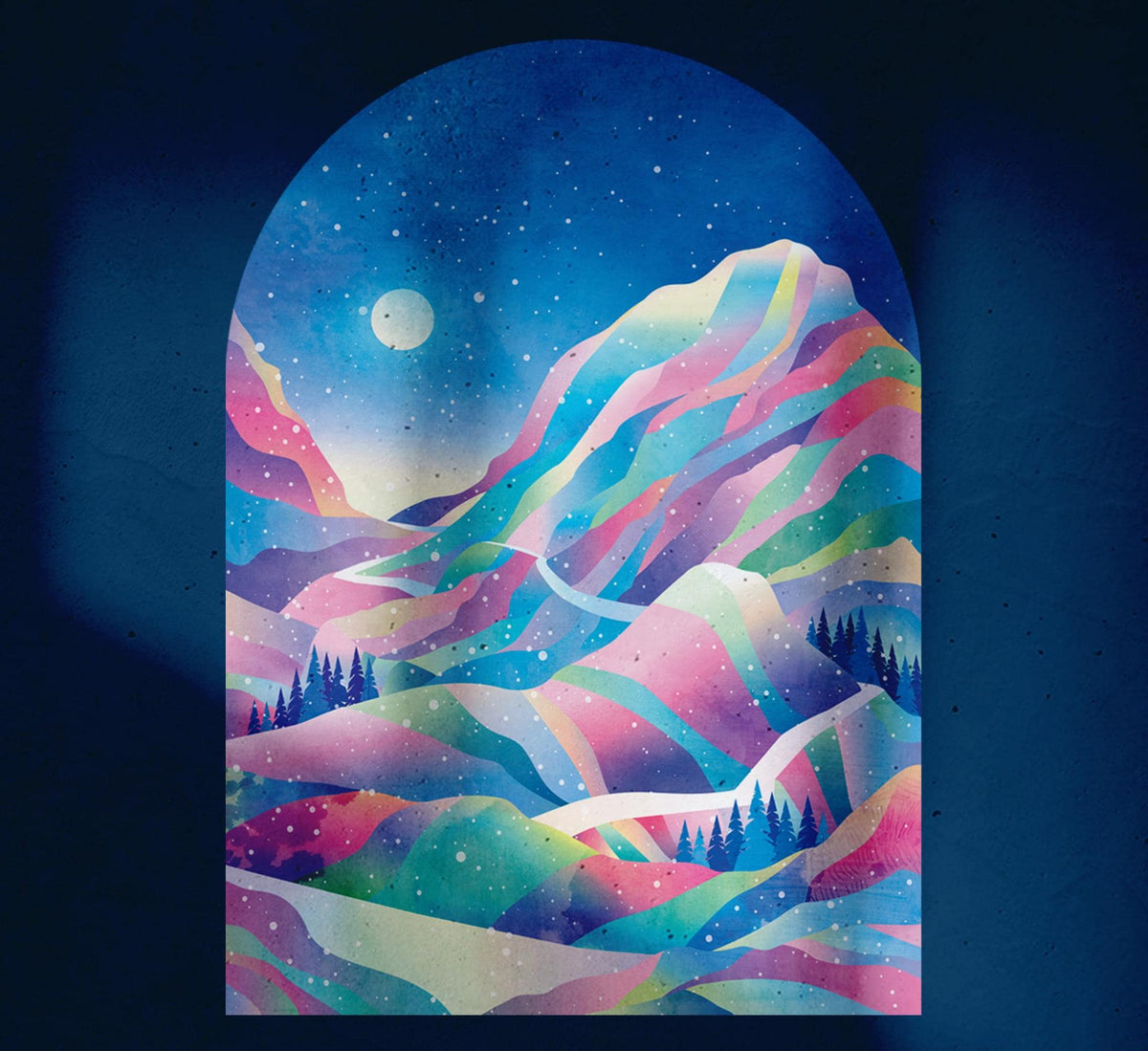 Winter Arche Wall Decal | Snowy Mountain Landscape Wall Sticker