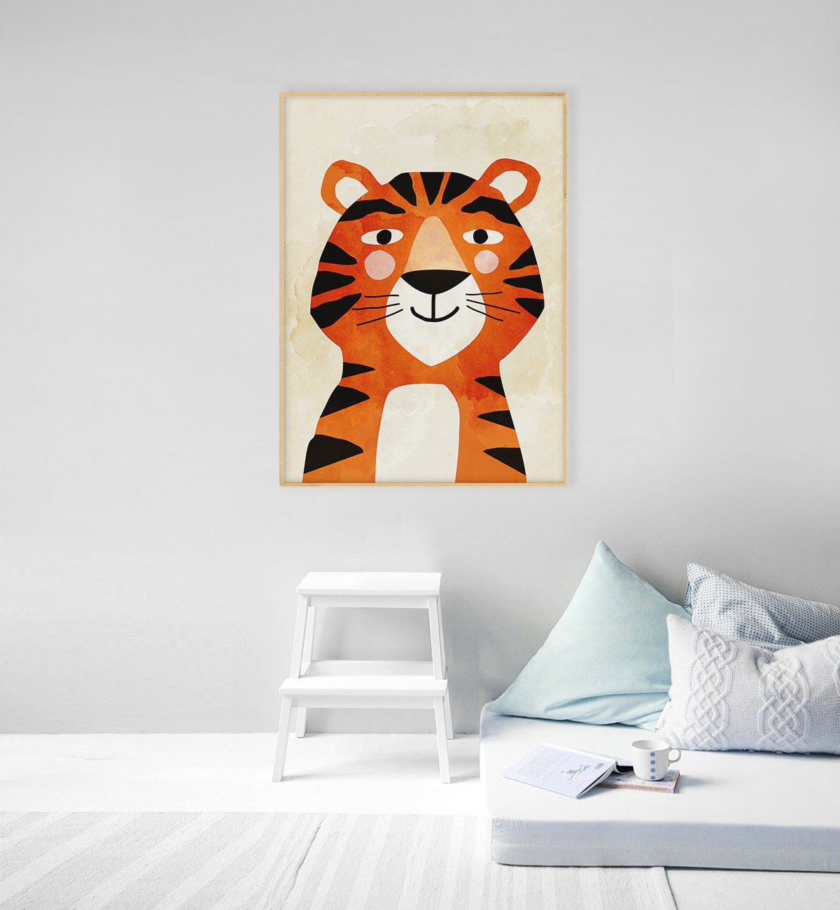 Tiger Art Print | Illustrated Wildlife Wall Art