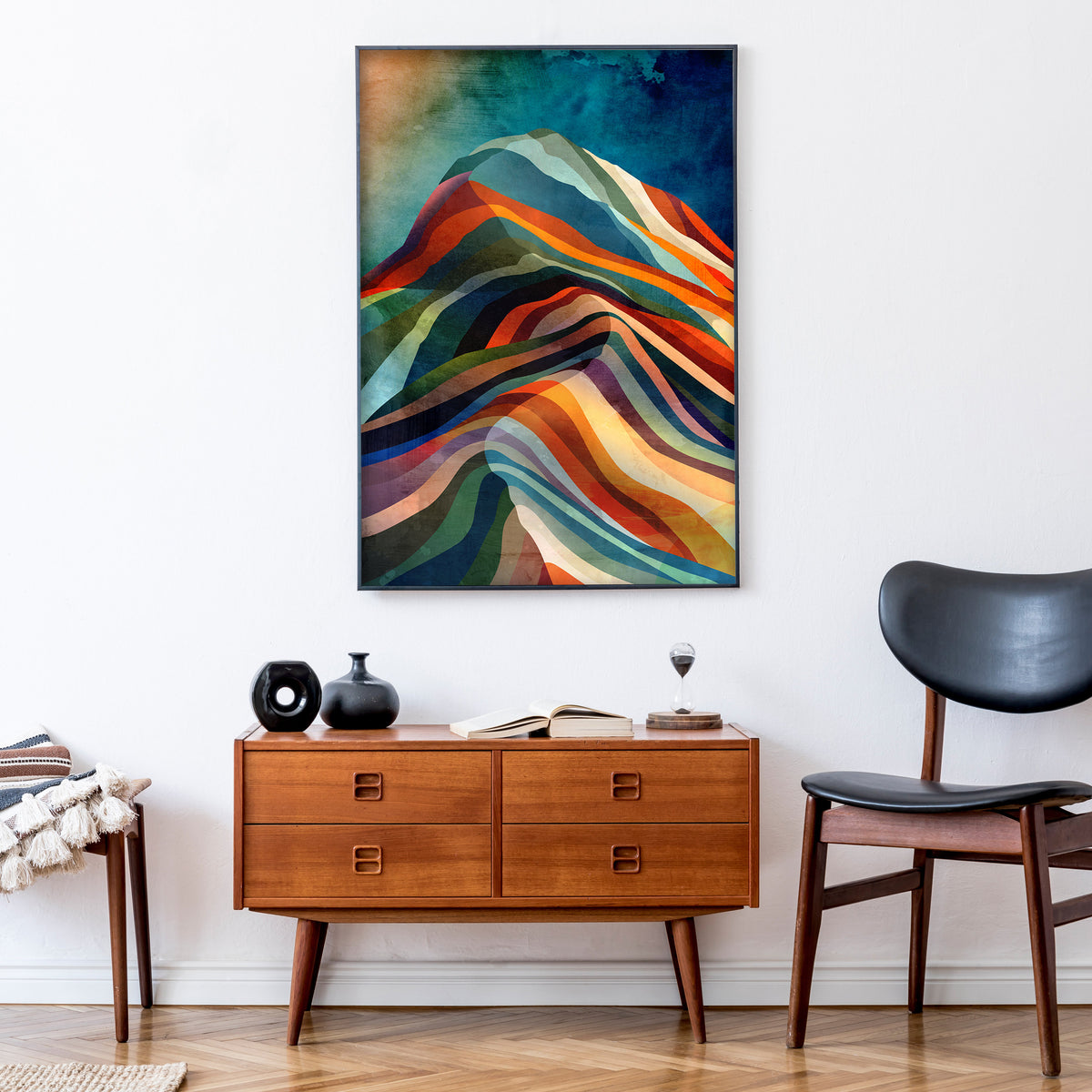 Stormy Mountain Art Print | Colorful Landscape Wall Art