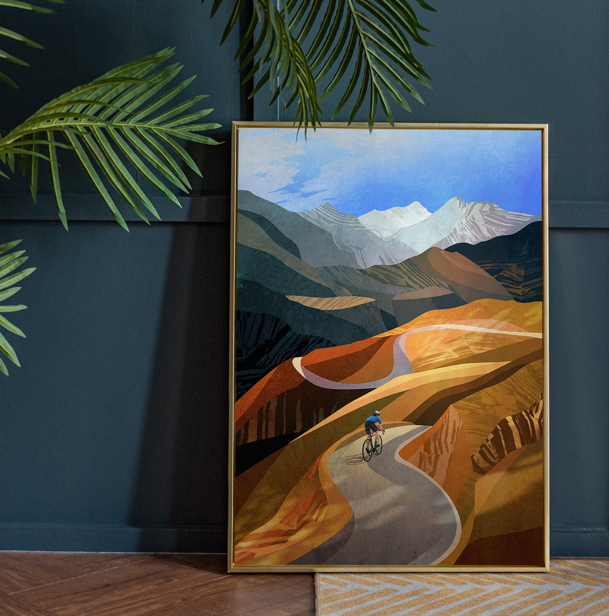 Never Lost on a Bike Art Print | Mountain Cycling Illustration.