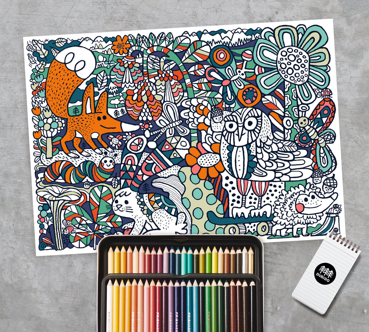 A2 Colouring Page for Adults and Kids | Giant Coloring Poster