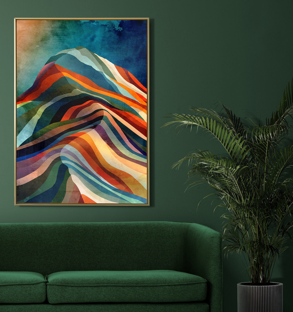 Stormy Mountain Art Print | Colorful Landscape Wall Art