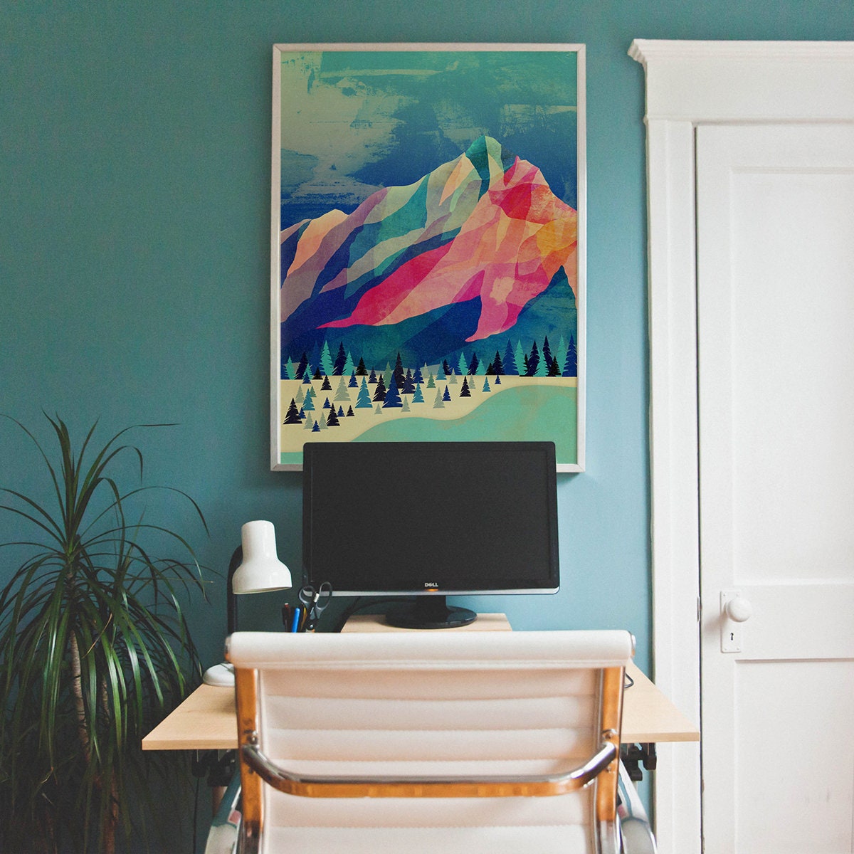 Winter Mountain Art Print | Snowy Landscape Wall Art