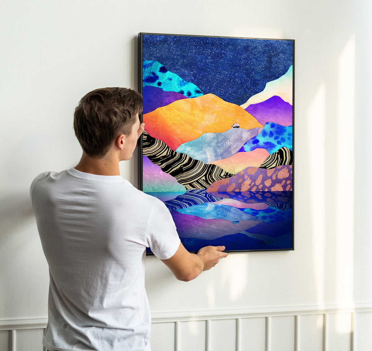 Winter by the Lake Fine Art Print | Mountain Landscape