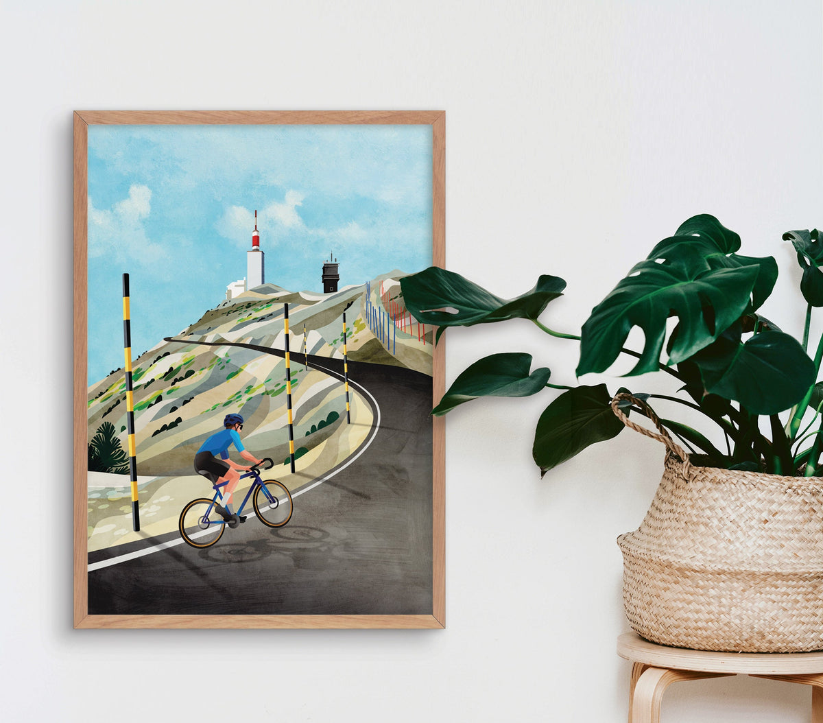 Mount Ventoux Cycling Art Print | Epic Climb Bicycle Wall Art
