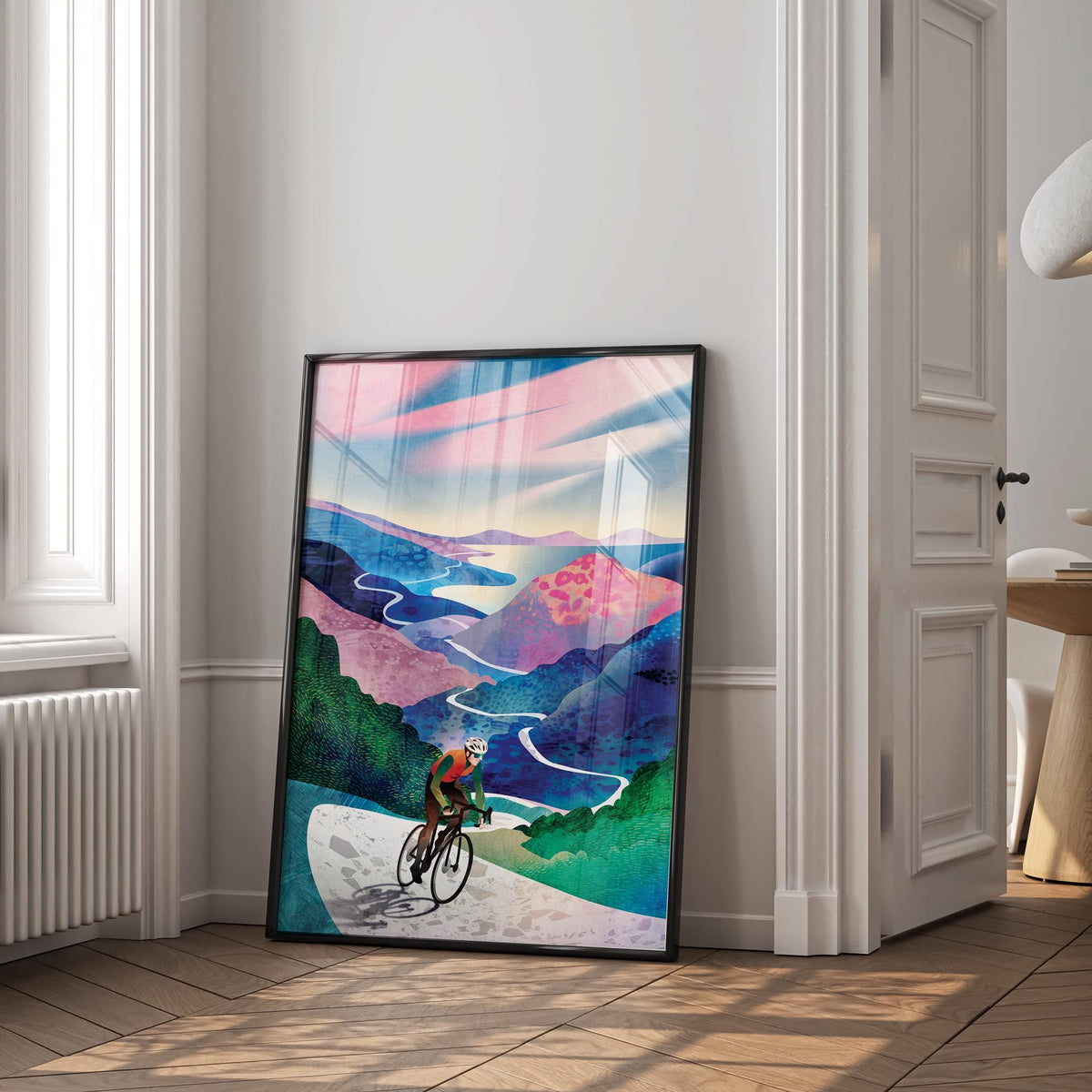 Cycling Art Print | Colder Day Bicycle Ride Wall Art