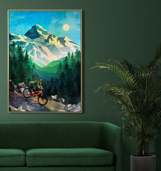 Mountain Bike Art Print | MTB Cycling Wall Art