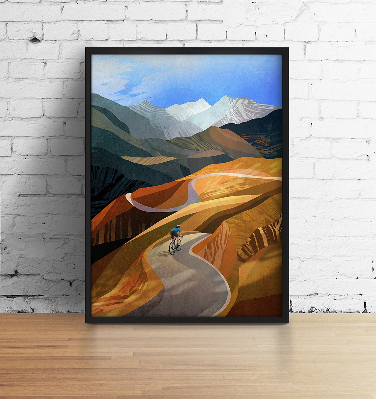 Never Lost on a Bike Art Print | Mountain Cycling Illustration.
