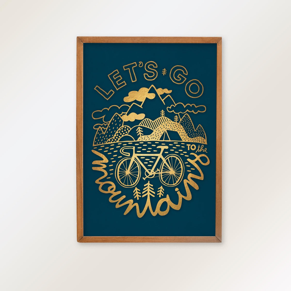 Bicycle Art Print | Inspirational Cycling Illustration Poster