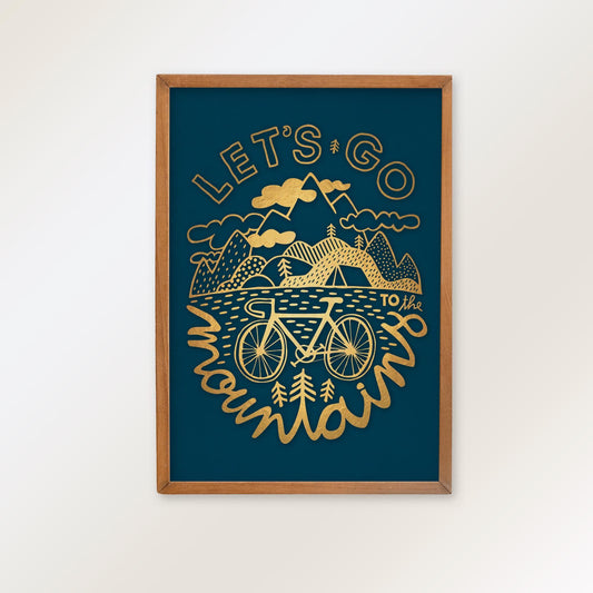 Bicycle Art Print | Inspirational Cycling Illustration Poster