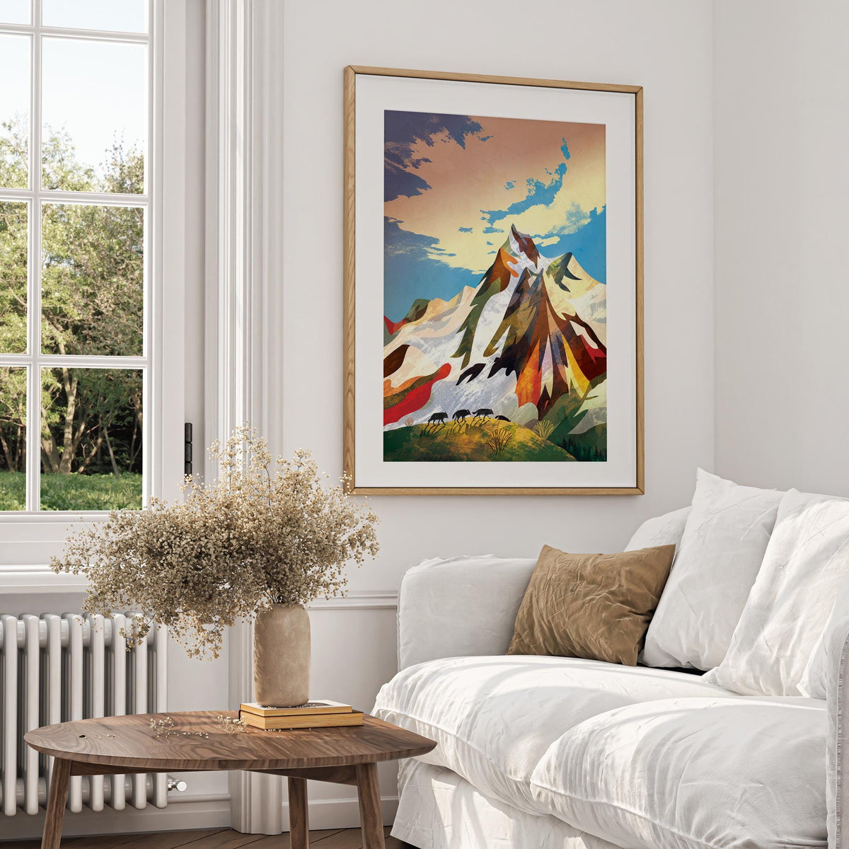 Wolf Pack Art Print | Wolves in the Mountains Wildlife Wall Art