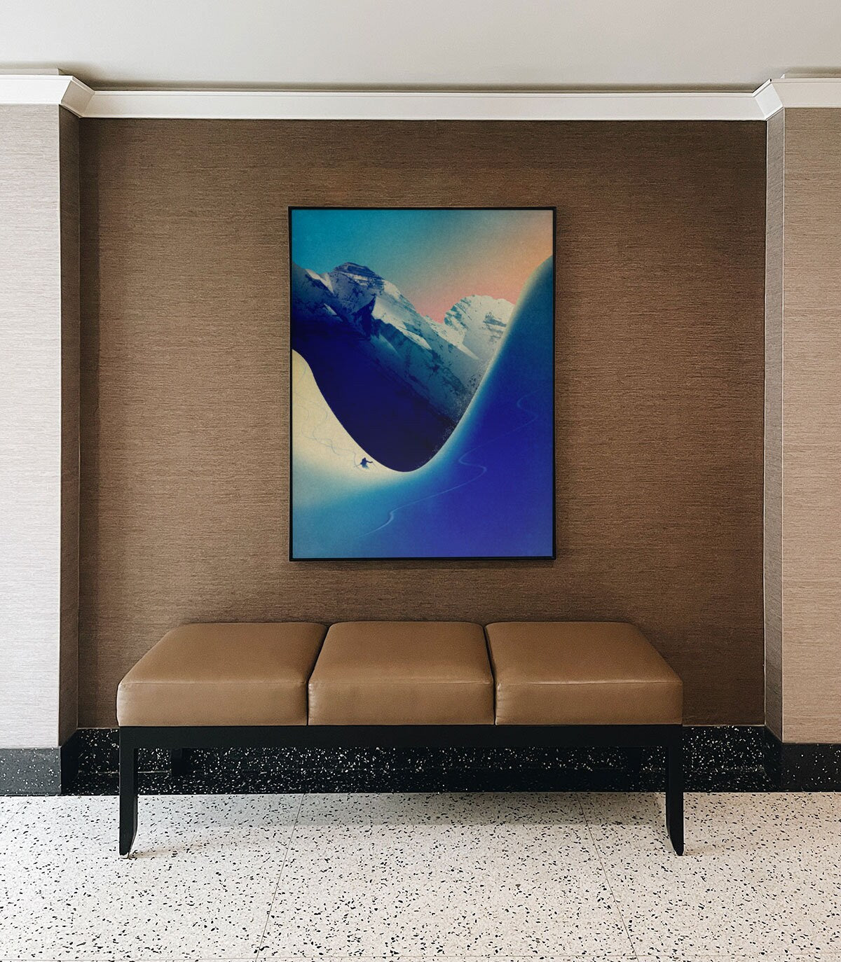 Ski Touring Art Print | Winter Mountain Landscape Wall Art