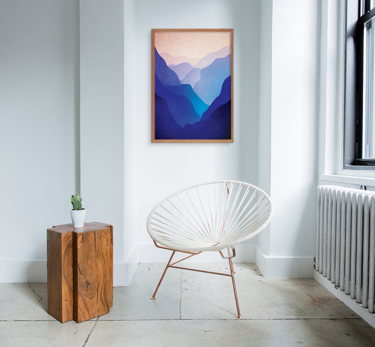 Mountain Valley Art Print | Landscape Wall Art for Home and Office