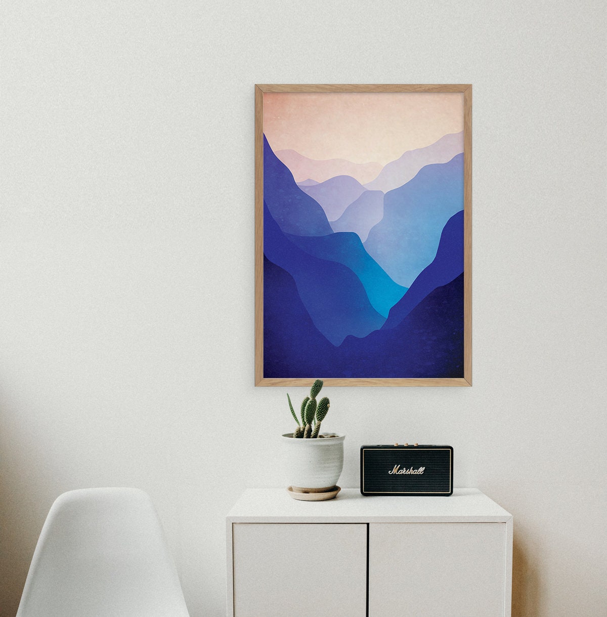 Mountain Valley Art Print | Landscape Wall Art for Home and Office