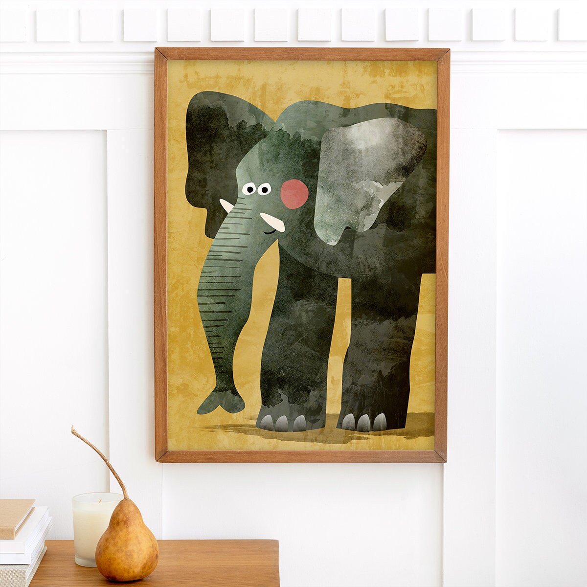 Elephant Nursery Art Print | Kids Room Illustration Wall Art