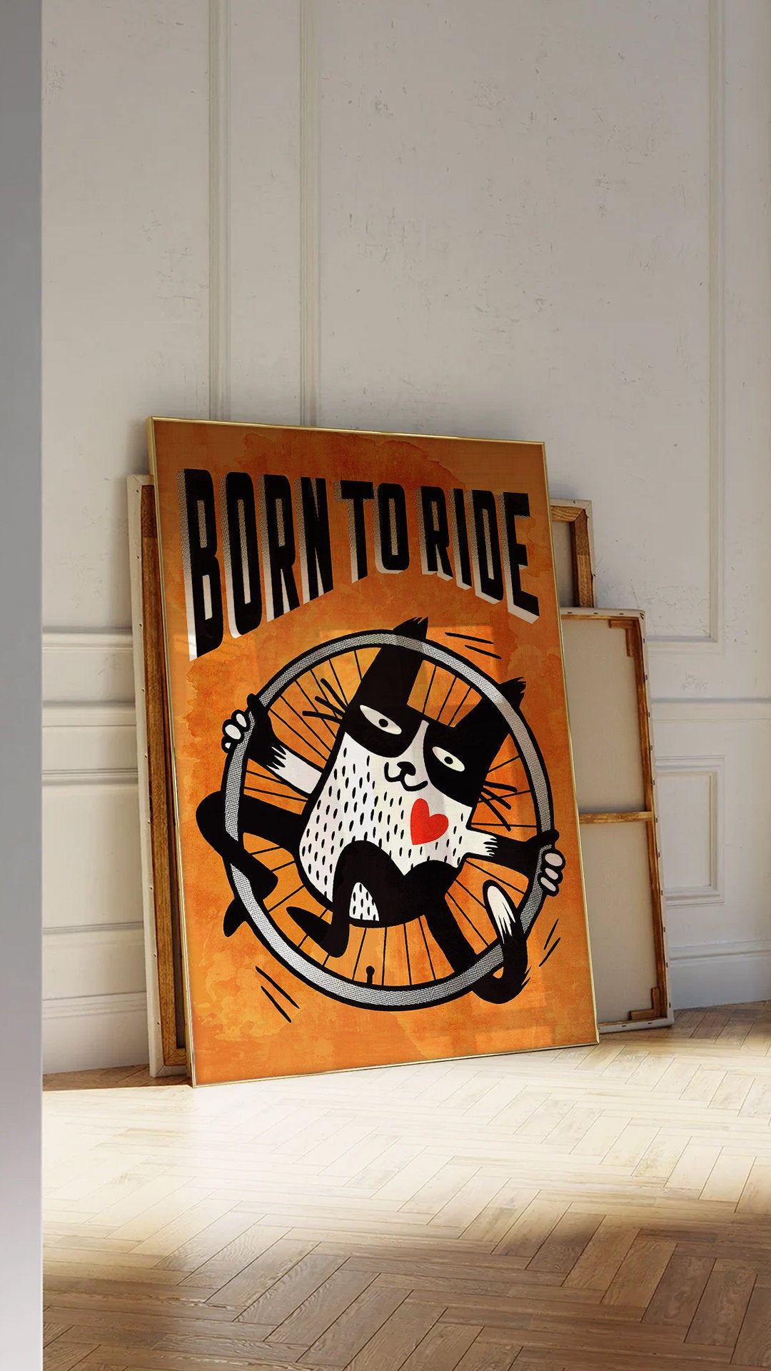 Born to Ride Cycling Art Print | Bicycle Illustration Wall Art