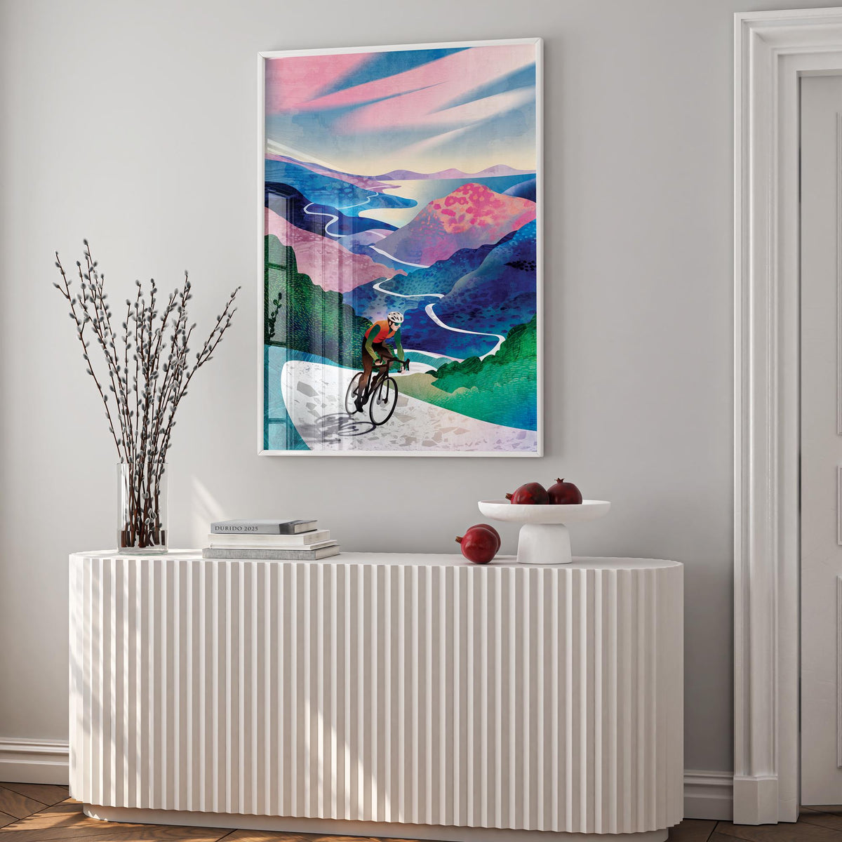 Cycling Art Print | Colder Day Bicycle Ride Wall Art