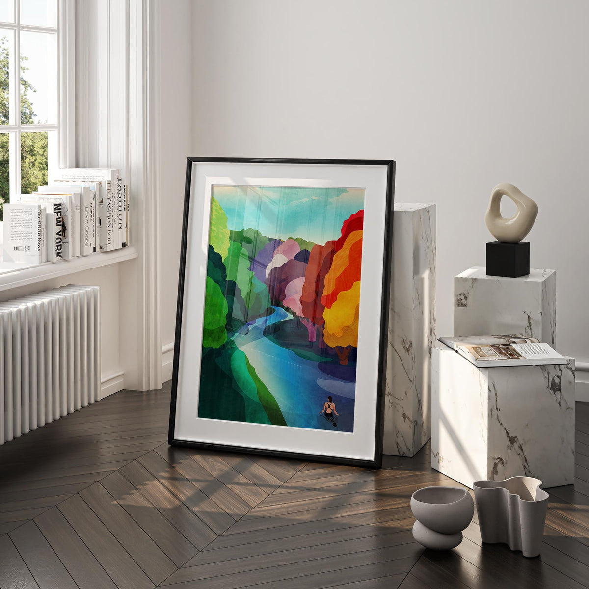 Wild Swimming Art Print | River and Forest Nature Wall Art