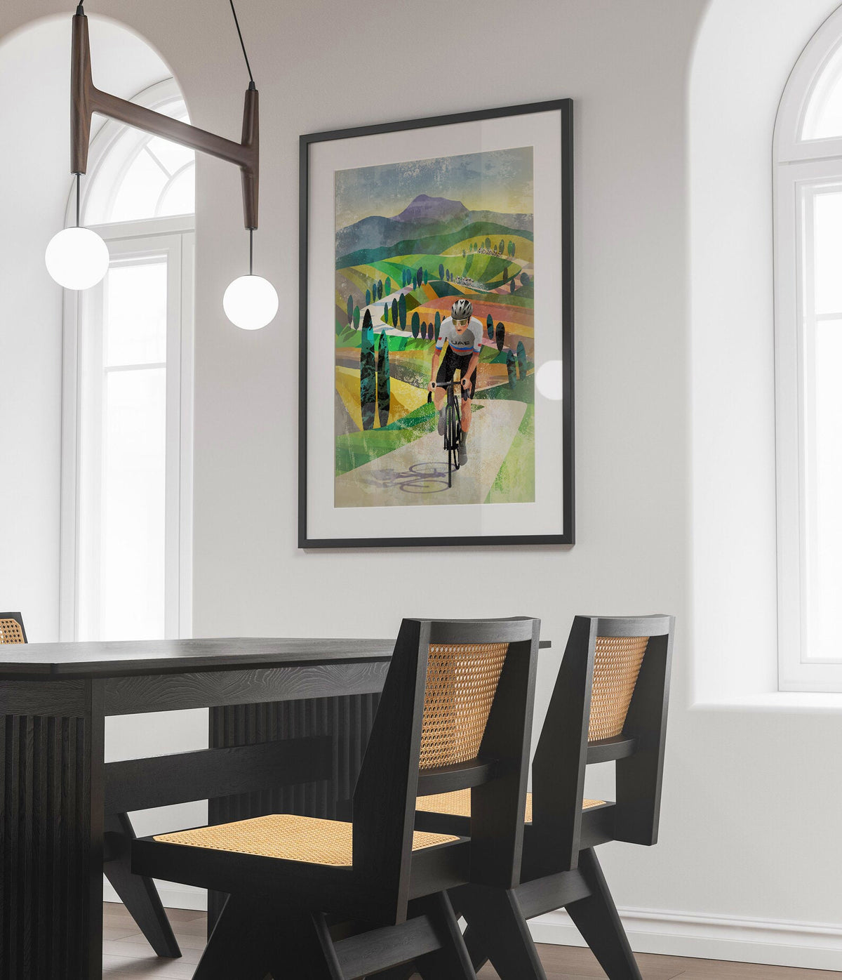 Tadej Pogačar Strade Bianche Cycling Art Print | Cyclist Wall Art