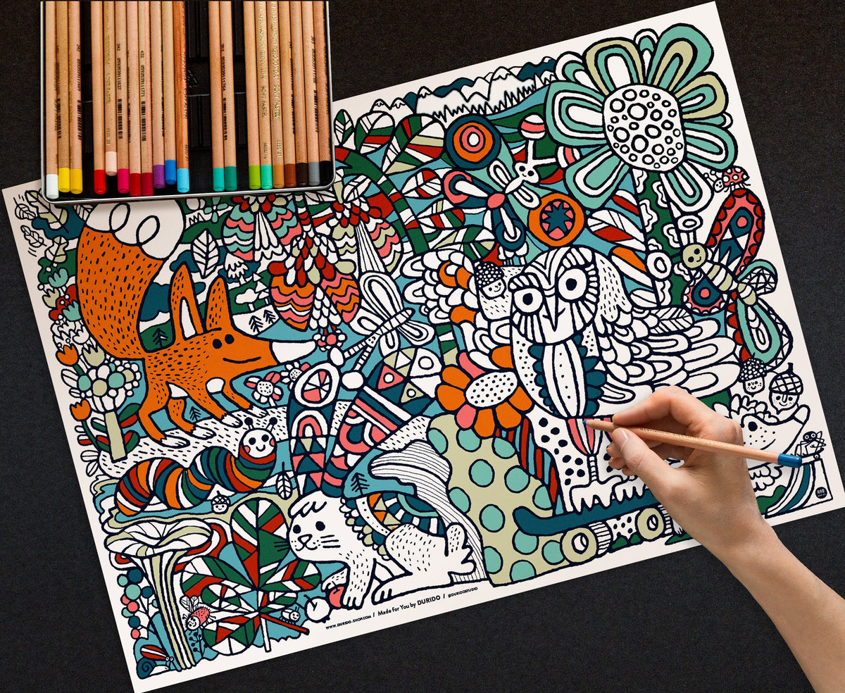A2 Colouring Page for Adults and Kids | Giant Coloring Poster