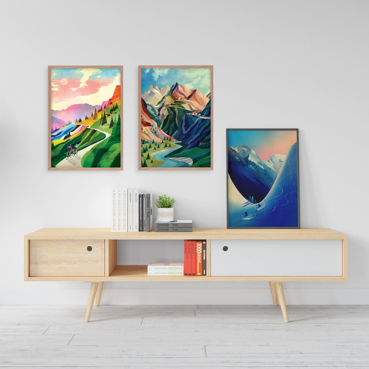 Outdoor Life | Set of 3 Mountain Adventure Art Prints